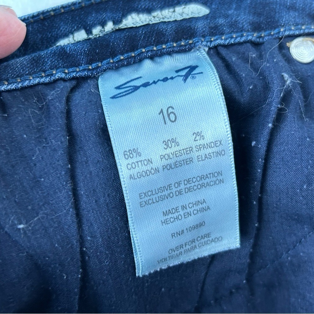 Seven7 Blue Jean Denim Bermuda Shorts Women's 16 - Picture 8 of 10